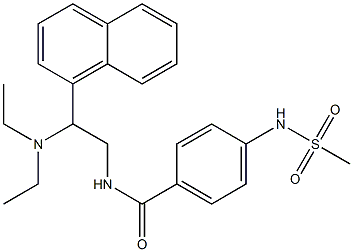 N-[2-(1-Naphtyl)-2-(diethylamino)ethyl]-4-[(methylsulfonyl)amino]benzamide 구조식 이미지