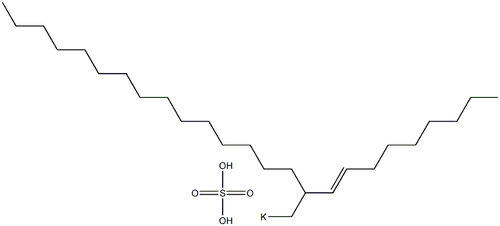 Sulfuric acid 2-(1-nonenyl)heptadecyl=potassium ester salt 구조식 이미지