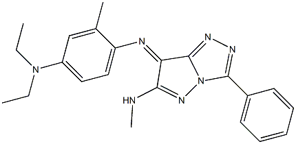 (7E)-7-[[2-Methyl-4-(diethylamino)phenyl]imino]-N-methyl-3-phenyl-7H-pyrazolo[5,1-c]-1,2,4-triazol-6-amine Structure