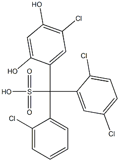 (2-Chlorophenyl)(2,5-dichlorophenyl)(5-chloro-2,4-dihydroxyphenyl)methanesulfonic acid Structure