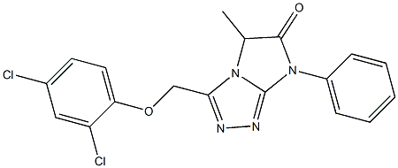 3-(2,4-Dichlorophenoxymethyl)-5-methyl-7-phenyl-7H-imidazo[2,1-c]-1,2,4-triazol-6(5H)-one Structure