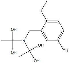 3-[Bis(1,1-dihydroxyethyl)aminomethyl]-4-ethylphenol Structure