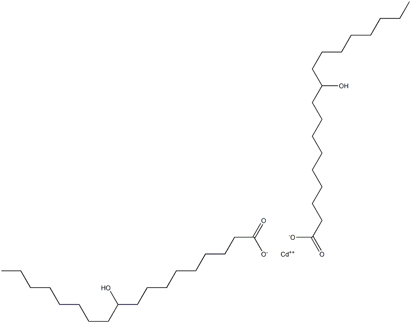 Bis(10-hydroxyoctadecanoic acid)cadmium salt Structure