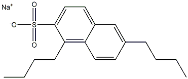 1,6-Dibutyl-2-naphthalenesulfonic acid sodium salt Structure