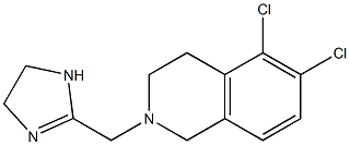 2-[[(1,2,3,4-Tetrahydro-5,6-dichloroisoquinolin)-2-yl]methyl]-4,5-dihydro-1H-imidazole 구조식 이미지