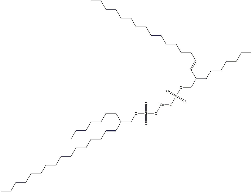 Bis(2-heptyl-3-octadecenyloxysulfonyloxy)calcium Structure