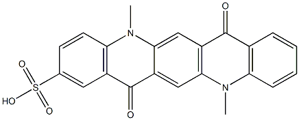 5,7,12,14-Tetrahydro-5,12-dimethyl-7,14-dioxoquino[2,3-b]acridine-2-sulfonic acid 구조식 이미지