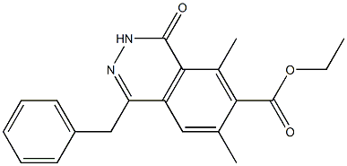 1-Benzyl-3,4-dihydro-4-oxo-5,7-dimethylphthalazine-6-carboxylic acid ethyl ester 구조식 이미지