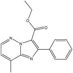 8-Methyl-2-phenylimidazo[1,2-b]pyridazine-3-carboxylic acid ethyl ester Structure