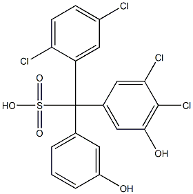 (2,5-Dichlorophenyl)(3,4-dichloro-5-hydroxyphenyl)(3-hydroxyphenyl)methanesulfonic acid 구조식 이미지