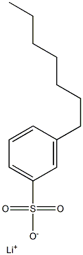 3-Heptylbenzenesulfonic acid lithium salt Structure