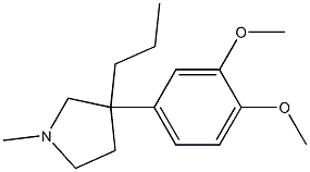 3-(3,4-Dimethoxyphenyl)-1-methyl-3-propylpyrrolidine 구조식 이미지