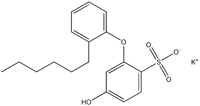 5-Hydroxy-2'-hexyl[oxybisbenzene]-2-sulfonic acid potassium salt 구조식 이미지