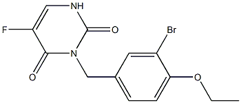 3-(3-Bromo-4-ethoxybenzyl)-5-fluorouracil Structure