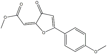 2-Methoxycarbonylmethylene-5-(4-methoxyphenyl)furan-3(2H)-one 구조식 이미지