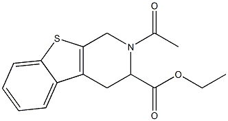 1,2,3,4-Tetrahydro-2-acetyl[1]benzothieno[2,3-c]pyridine-3-carboxylic acid ethyl ester 구조식 이미지