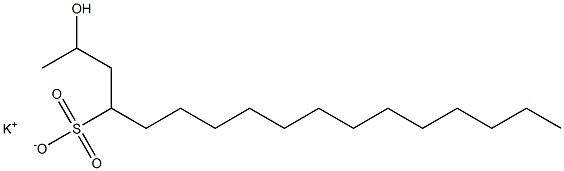 2-Hydroxyheptadecane-4-sulfonic acid potassium salt Structure