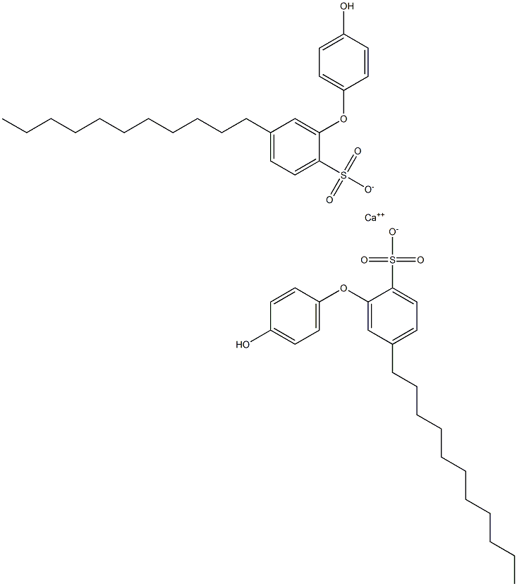 Bis(4'-hydroxy-5-undecyl[oxybisbenzene]-2-sulfonic acid)calcium salt 구조식 이미지
