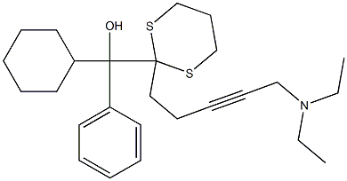 Cyclohexyl(phenyl)[2-[5-diethylamino-3-pentynyl]-1,3-dithian-2-yl]methanol Structure