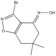 3-Bromo-4,5,6,7-tetrahydro-6,6-dimethyl-1,2-benzisoxazol-4-one oxime Structure