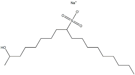 2-Hydroxyoctadecane-9-sulfonic acid sodium salt 구조식 이미지
