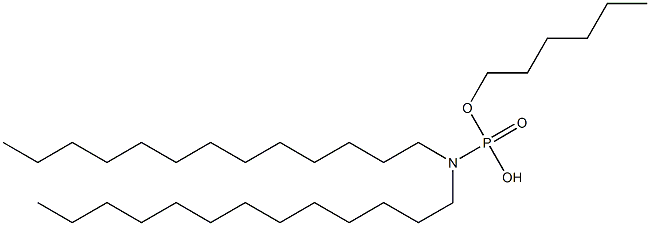 N,N-Ditridecylamidophosphoric acid hydrogen hexyl ester Structure