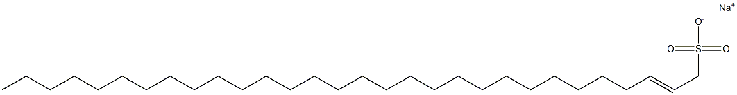 2-Triacontene-1-sulfonic acid sodium salt Structure