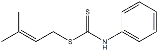 N-(Phenyl)dithiocarbamic acid (3-methyl-2-butenyl) ester 구조식 이미지