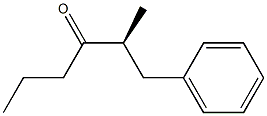 [S,(+)]-2-Methyl-1-phenyl-3-hexanone Structure