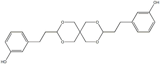 3,9-Bis[2-(3-hydroxyphenyl)ethyl]-2,4,8,10-tetraoxaspiro[5.5]undecane 구조식 이미지