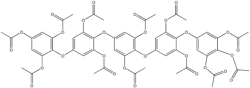 4-[4-[4-(2,4,6-Triacetoxyphenoxy)-2,6-diacetoxyphenoxy]-2,6-diacetoxyphenoxy]-2,3',4',5',6-pentaacetoxydiphenyl ether 구조식 이미지