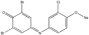 2,6-Dibromo-4-[[3-chloro-4-(sodiooxy)phenyl]imino]-2,5-cyclohexadiene-1-one Structure