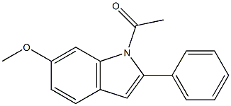 1-Acetyl-6-methoxy-2-phenyl-1H-indole Structure