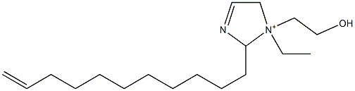 1-Ethyl-1-(2-hydroxyethyl)-2-(10-undecenyl)-3-imidazoline-1-ium Structure