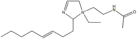 1-[2-(Acetylamino)ethyl]-1-ethyl-2-(3-octenyl)-3-imidazoline-1-ium 구조식 이미지