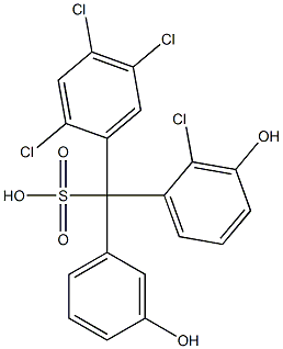 (2-Chloro-3-hydroxyphenyl)(2,4,5-trichlorophenyl)(3-hydroxyphenyl)methanesulfonic acid Structure