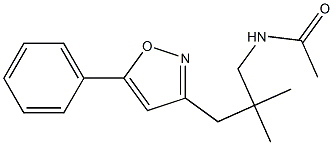 3-(5-Phenylisoxazol-3-yl)-N-acetyl-2,2-dimethyl-1-propanamine 구조식 이미지