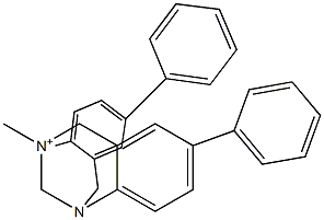 5,6,11,12-Tetrahydro-5-methyl-2,8-diphenyl-5,11-methanodibenzo[b,f][1,5]diazocin-5-ium 구조식 이미지