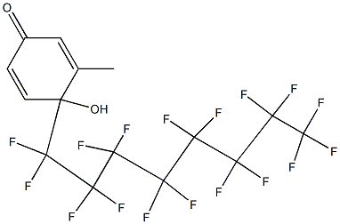 4-(Heptadecafluorooctyl)-4-hydroxy-3-methyl-2,5-cyclohexadien-1-one Structure