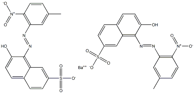 Bis[1-[(3-methyl-6-nitrophenyl)azo]-2-hydroxy-7-naphthalenesulfonic acid]barium salt Structure