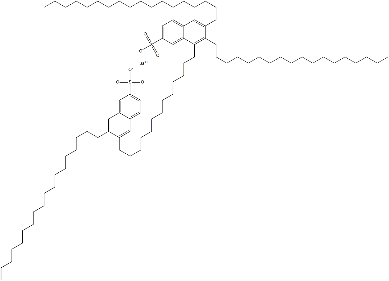 Bis(6,7-dioctadecyl-2-naphthalenesulfonic acid)barium salt Structure