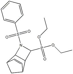 (3-Phenylsulfonyl-3-azatricyclo[4.2.1.02,5]non-7-en-4-yl)phosphonic acid diethyl ester 구조식 이미지