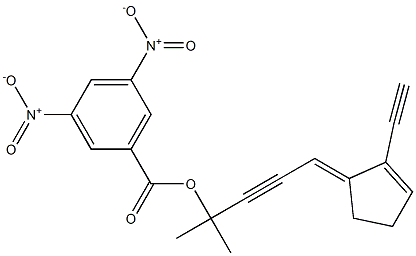 3,5-Dinitrobenzoic acid 4-(2-ethynyl-2-cyclopenten-1-ylidene)-1,1-dimethyl-2-butynyl ester Structure