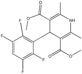 1,4-Dihydro-2,6-dimethyl-4-(2,3,5,6-tetrafluorophenyl)pyridine-3,5-dicarboxylic acid dimethyl ester Structure