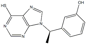 9-[(R)-1-(3-Hydroxyphenyl)ethyl]-9H-purine-6-thiol Structure