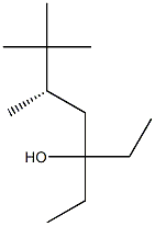 [S,(-)]-3-Ethyl-5,6,6-trimethyl-3-heptanol 구조식 이미지