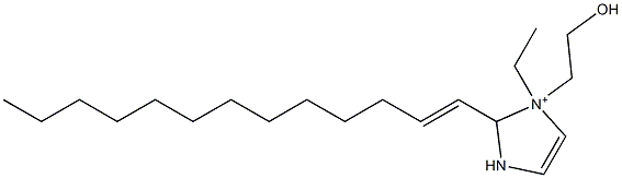 1-Ethyl-1-(2-hydroxyethyl)-2-(1-tridecenyl)-4-imidazoline-1-ium Structure