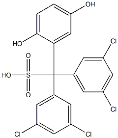 Bis(3,5-dichlorophenyl)(2,5-dihydroxyphenyl)methanesulfonic acid 구조식 이미지