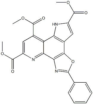 5-Phenyl-1H-1,6,7-triaza-4-oxabenzo[e]-as-indacene-2,8,10-tricarboxylic acid trimethyl ester 구조식 이미지