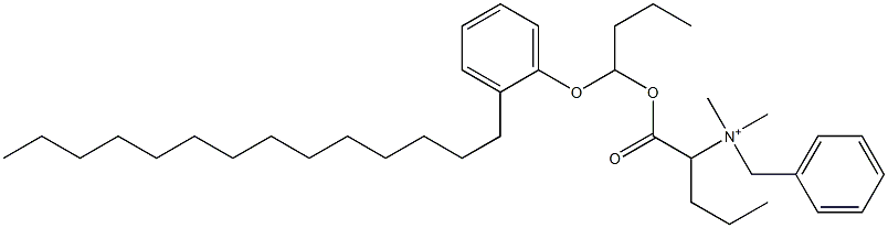 N,N-Dimethyl-N-benzyl-N-[1-[[1-(2-tetradecylphenyloxy)butyl]oxycarbonyl]butyl]aminium 구조식 이미지